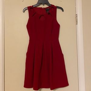 Red dress with pockets
